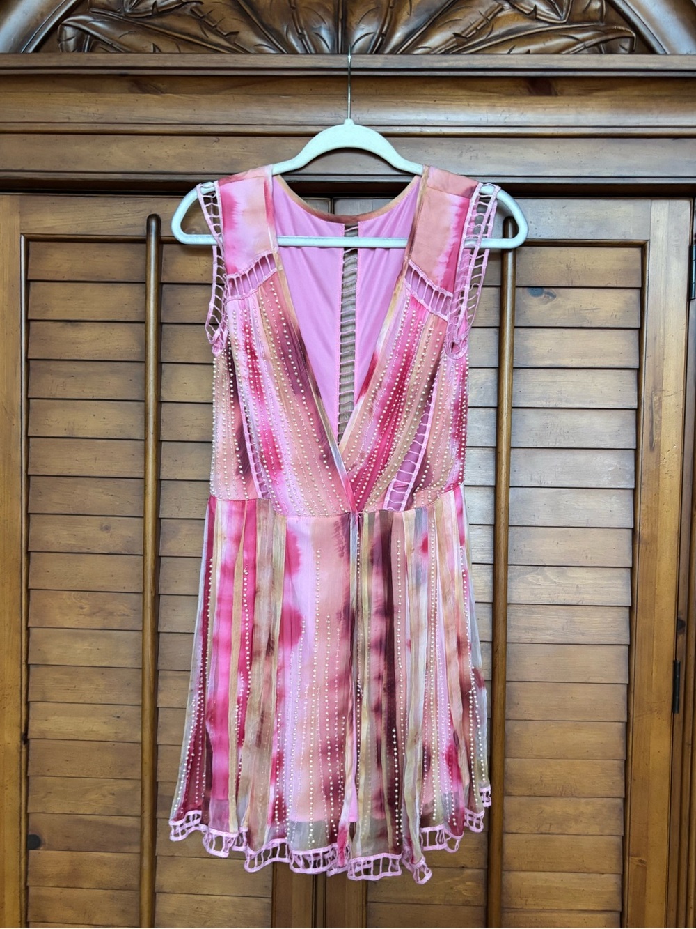 Cecilia De Bucourt Pink and Burgundy Handcrafted and Embellished Vintage Y2K Sm